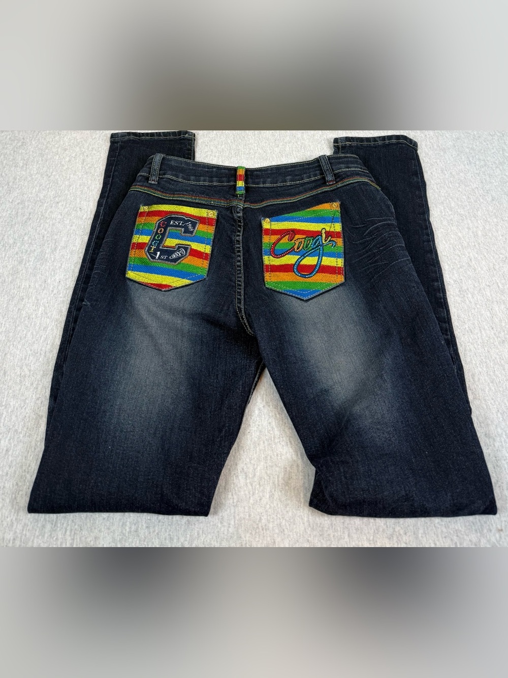 Coogi Rainbow Spell-Out Skinny Jeans - Y2K Denim‎ - Women’s 7/8